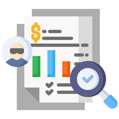 Investigation icon in Flat Color Style. Simple Vector Design. Simple Vector Flat Icon