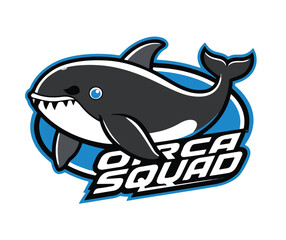 Shark and dolphin vector illustration