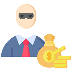 Fraud icon in Flat Color Style. Simple Vector Design. Simple Vector Flat Icon