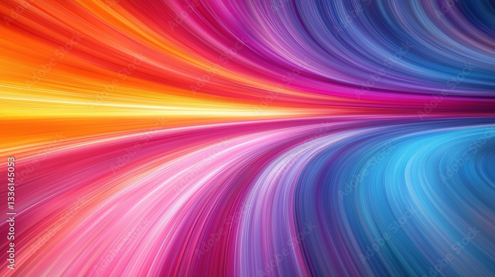 Poster vibrant colorful abstract background with flowing light trails in dynamic motion
