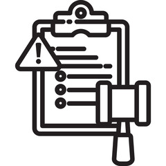 Compliance icon in Outline Style. Simple Vector Design. Simple Vector Outline Icon