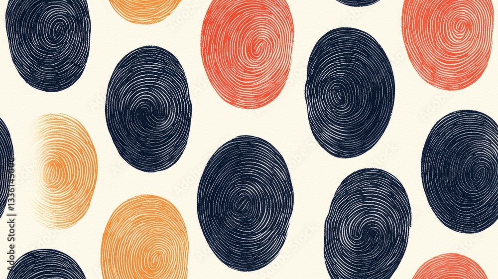 Poster abstract pattern of colorful spirals on light background for design and decoration use