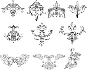 Gold vintage baroque ornament retro pattern antique style acanthus. Decorative design element filigree calligraphy vector. for wedding decoration of greeting card. Frame ornament. baroque frame corner