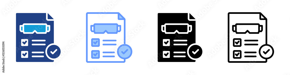 Poster Spatial Data Validation icon set multiple style collection