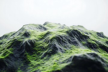 Mossy rocky mountain landscape background showcasing nature's beauty and scenic terrain