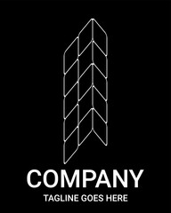 Minimalist Vector Outline Logo of number Eight. Construction style number logo. This design is perfect for T-shirts, construction, architecture, sports, motorsport, etc. Alphabet for kids to color.