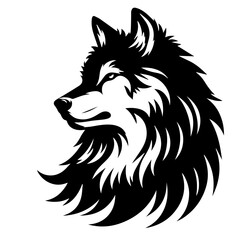 Wolf vector illustration for logo or design wolf silhouette howling wolf - vector illustration Wolf silhouette vector art illustration