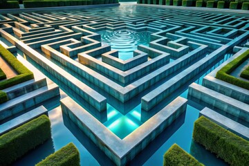 Water Maze with Ripples