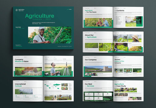 Agriculture Brochure Template Landscape