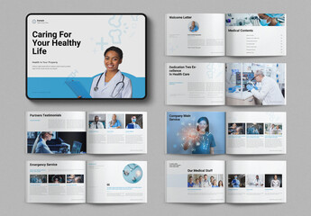 Digital Medical Brochure Template Landscape