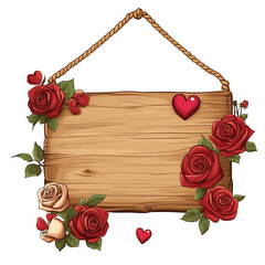 red rose on wooden background