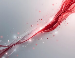 Abstract liquid flow. Dynamic waves of glowing transparent liquid generative ai