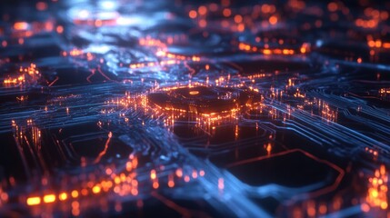 Obraz premium AI-enhanced Quantum Processor Visualizing Complex Concepts