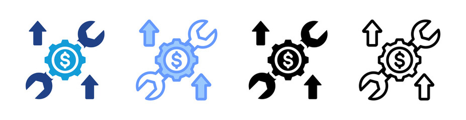 Optimization icon set multiple style collection