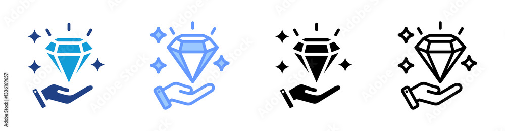 Poster Value Proposition icon set multiple style collection