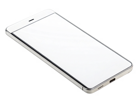 sleek smartphone with minimalist design, showcasing advanced technology and large screen. Ideal for modern communication and