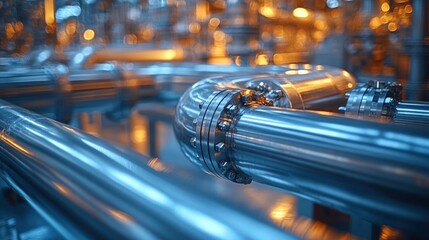 Industrial Piping Network in a Manufacturing Facility