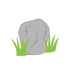 vector stone with grass