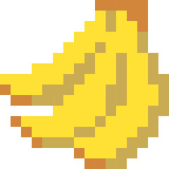 ドットで表現されたバナナのイラスト