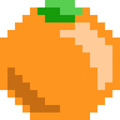 ドットで表現されたオレンジのイラスト