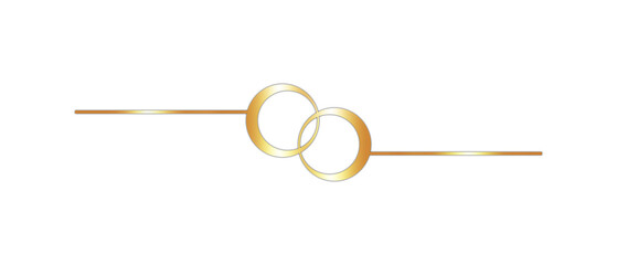 Classic, Elegant, and Glossy Bronze Text Divider – Isolated on White.