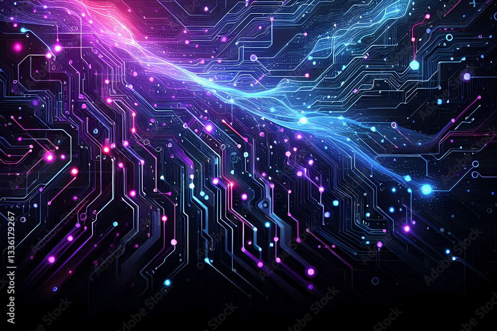 Poster abstract futuristic - technology design digital artificial intelligence. science background. big dat