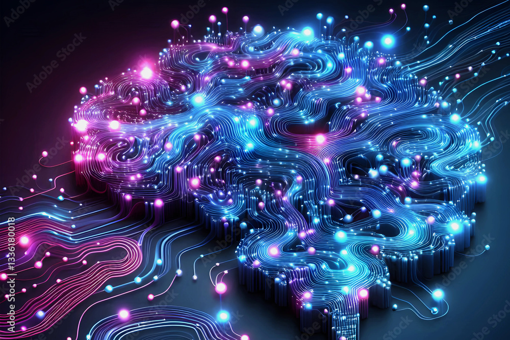 Poster abstract futuristic - technology design digital artificial intelligence. science background. big dat