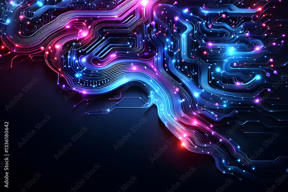 Poster abstract futuristic - technology design digital artificial intelligence. science background. big dat