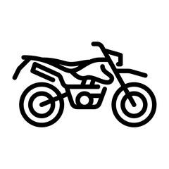 Fototapeta premium Supermoto outline style icon. motorcycle line style illustration.