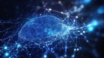 AIPowered Digital Brain Scanning Futuristic Dataf Fi竜-Paced视片Aig F B-Effe- Jing.