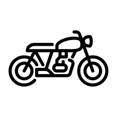 Fototapeta premium cafe racer motorcycle outline style icon. motorcycle line style illustration. 