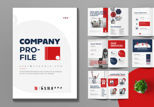 Modern Company Profile Template Layout