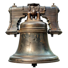 Fototapeta premium Liberty Bell: Philadelphia, History, USA on transparent background