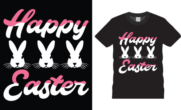First Happy jesus Easter rabbit, happy easter t shirt design template.happy easter