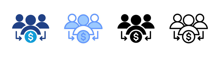 Mutual Funds icon set multiple style collection