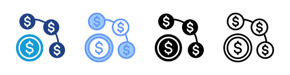 Obraz premium Hedge Fund icon set multiple style collection