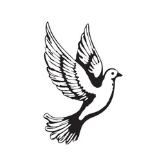 Obraz premium dove of peace vector illustration