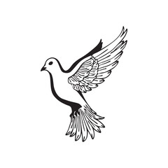 Obraz premium dove of peace vector illustration