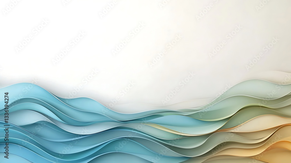 Poster abstract waves background texture soft colors digital art calm environment smooth viewpoint