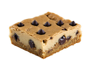 Delicious Peanut Butter Chocolate Chip Dessert Bar on a Black Background