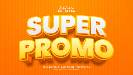 Editable super promo 3d text effect, flash sale text style effect