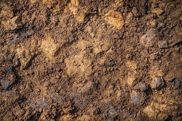 A close up image of textured brown earth