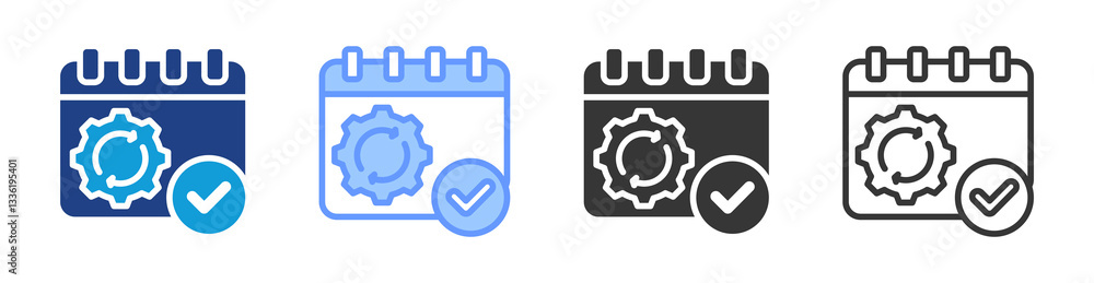 Poster Renewal icon set multiple style collection