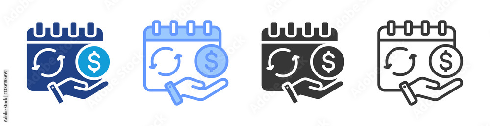 Poster Mrr icon set multiple style collection