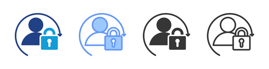 Customer icon set multiple style collection