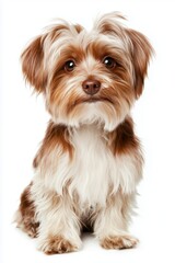 Cute Havanese puppy dog isolated on a white background