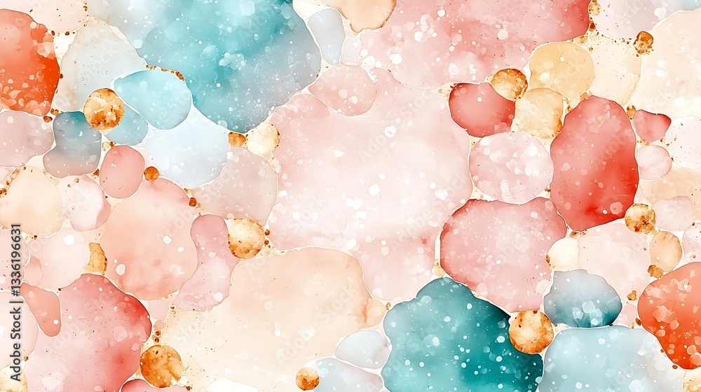 Poster artistic viewpoint soft color digital illustrations with abstract texture backgrounds