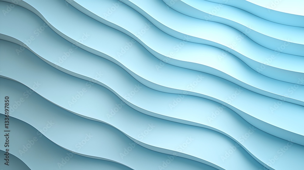 Poster dynamic abstract wave texture backgrounds modern architecture digital art blue tones