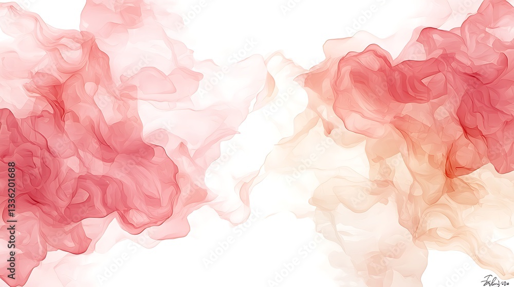 Poster digital art exploration abstract environment of flowing colors and textured elements