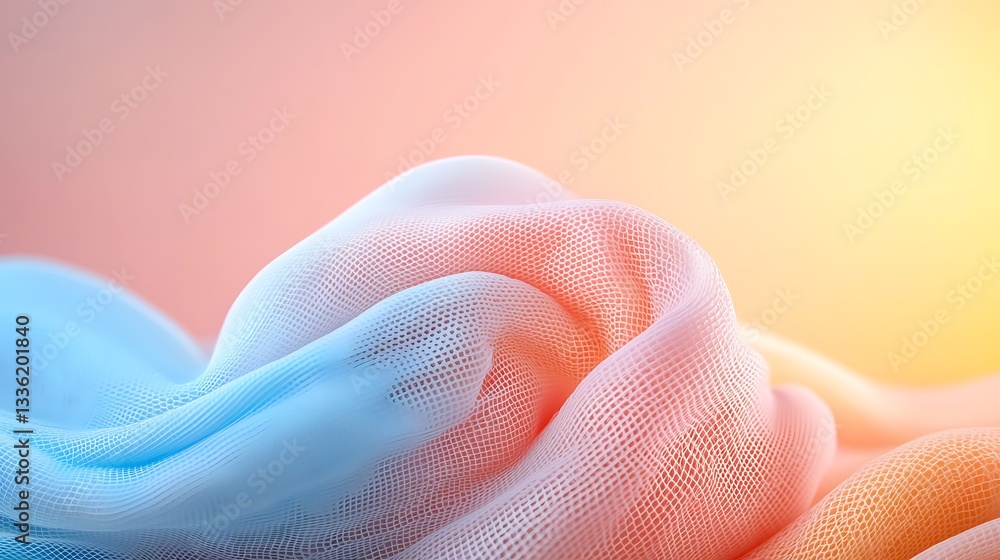 Poster abstract textile texture flowing in soft colors artistic background dreamy environment